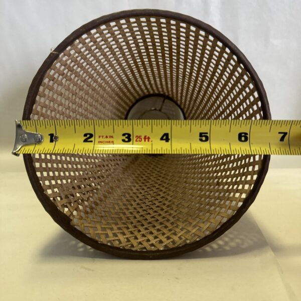 Vintage Woven Wicker Basket Cone Lamp Shade Retro Mid Century 6.5w x 9h x 3.5w - Image 5