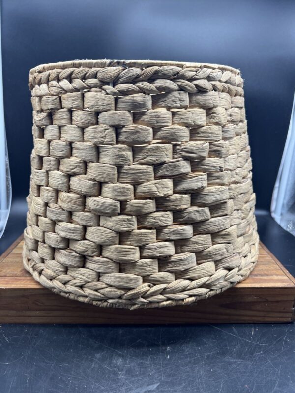 Vintage Woven Wicker Sea Grass BOHO Natural Barrel Lamp Shade-10.5”Hx11.25”W - Image 2