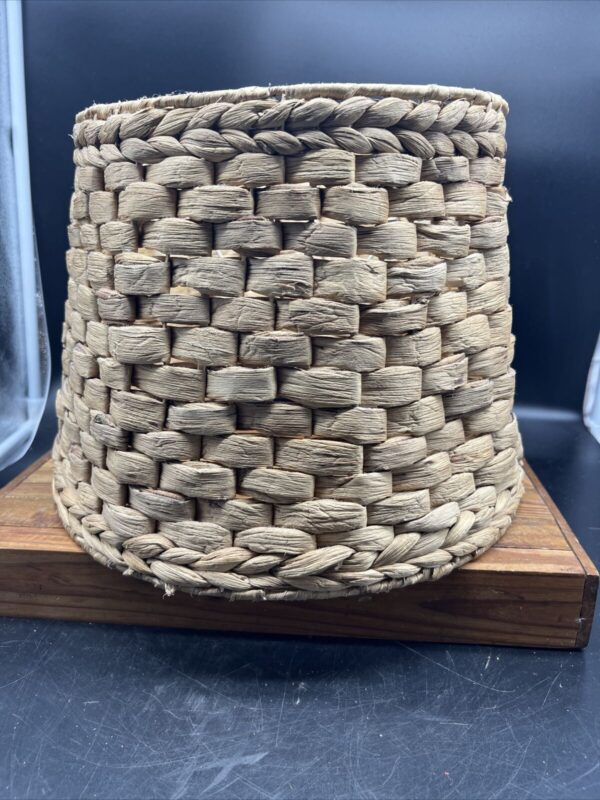 Vintage Woven Wicker Sea Grass BOHO Natural Barrel Lamp Shade-10.5”Hx11.25”W - Image 4