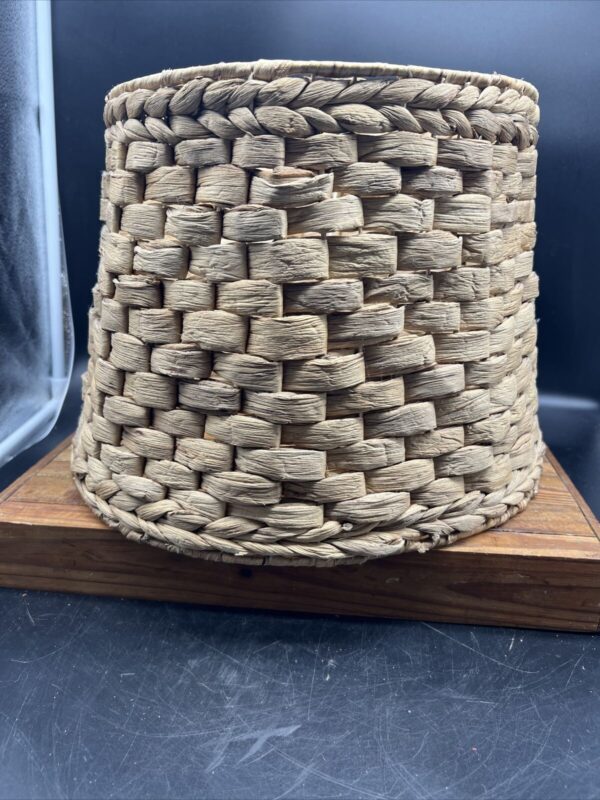 Vintage Woven Wicker Sea Grass BOHO Natural Barrel Lamp Shade-10.5”Hx11.25”W - Image 5