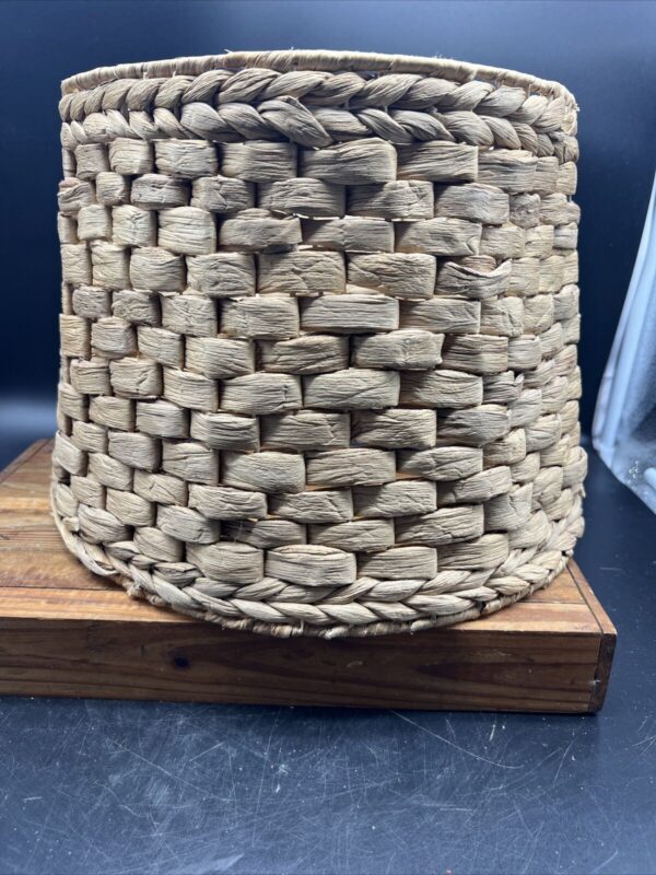 Vintage Woven Wicker Sea Grass BOHO Natural Barrel Lamp Shade-10.5”Hx11.25”W - Image 6