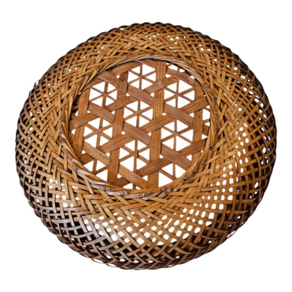 Vtg Basket Bowl Rattan Wicker Weaved Display Storage Boho Detailed Fall Autumn - Image 4