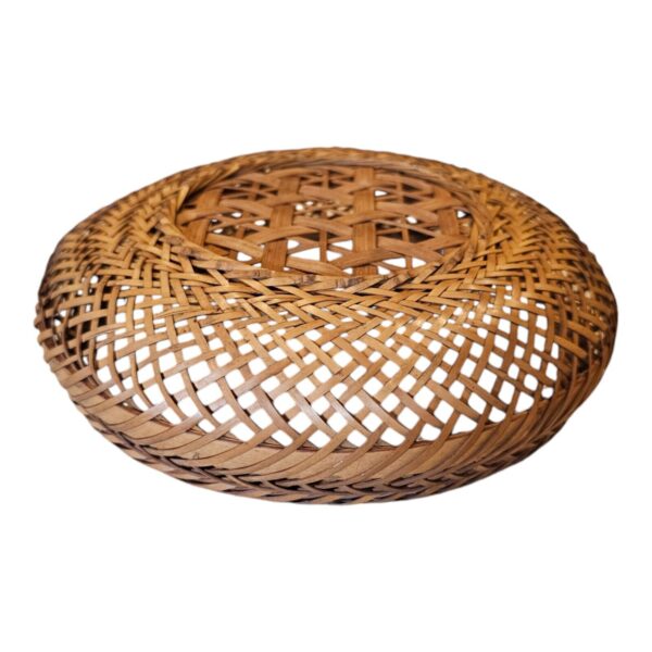 Vtg Basket Bowl Rattan Wicker Weaved Display Storage Boho Detailed Fall Autumn - Image 5