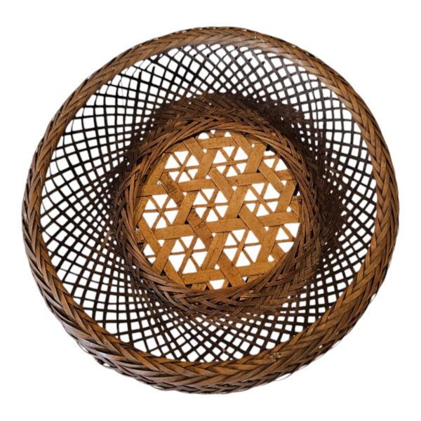 Vtg Basket Bowl Rattan Wicker Weaved Display Storage Boho Detailed Fall Autumn