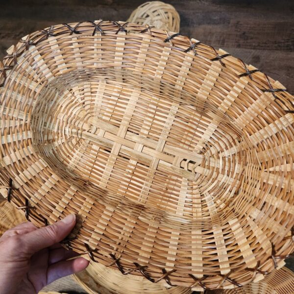 VTG Lot Of 10 Baskets Woven Wicker Grass Ratan Boho Farmhouse Wall Decor Hanging - Image 5