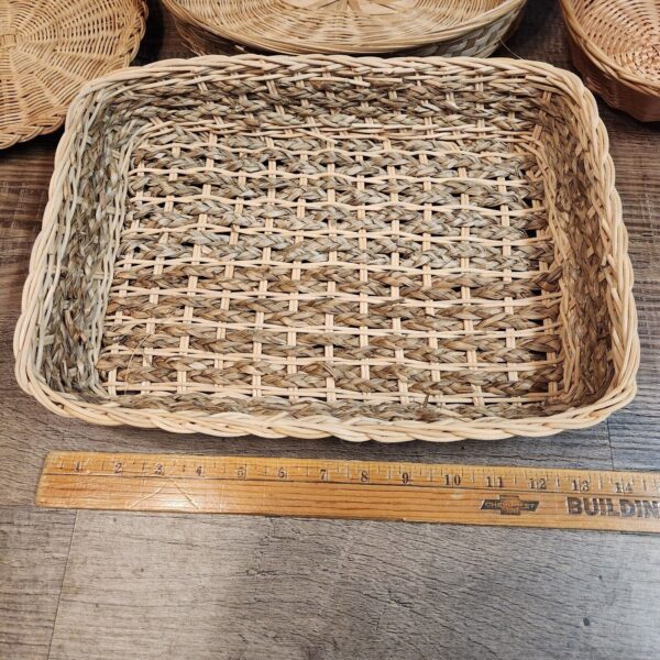 VTG Lot Of 10 Baskets Woven Wicker Grass Ratan Boho Farmhouse Wall Decor Hanging - Image 6