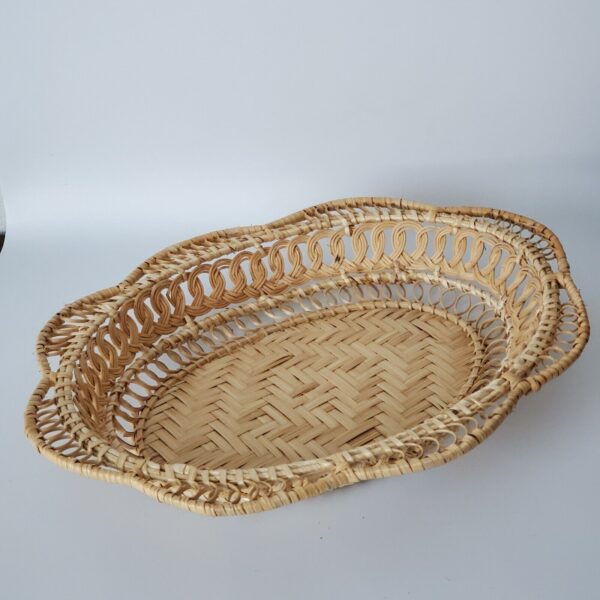 VTG Translvania Rustic Bread/Serving Baskets Hand Made Sustainable NaturalStraw - Image 2