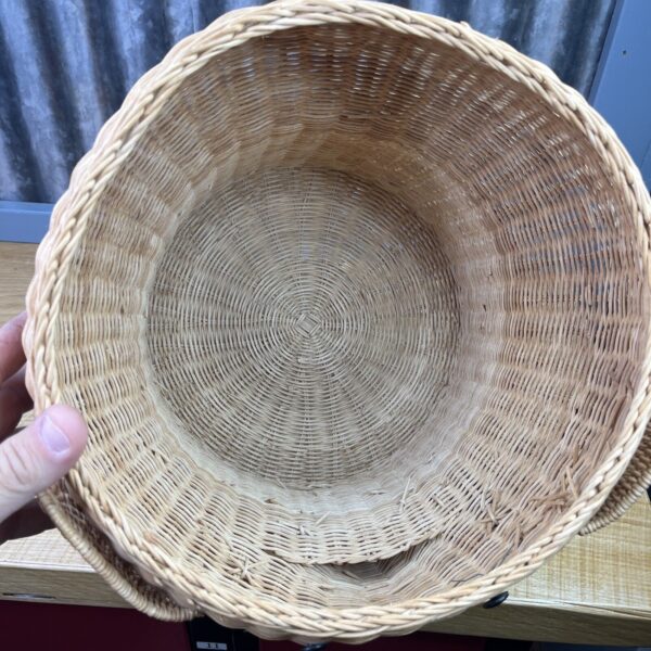 VTG Wicker Rattan Elephant Storage Planter Basket Woven Boho Cottage Core - Image 5