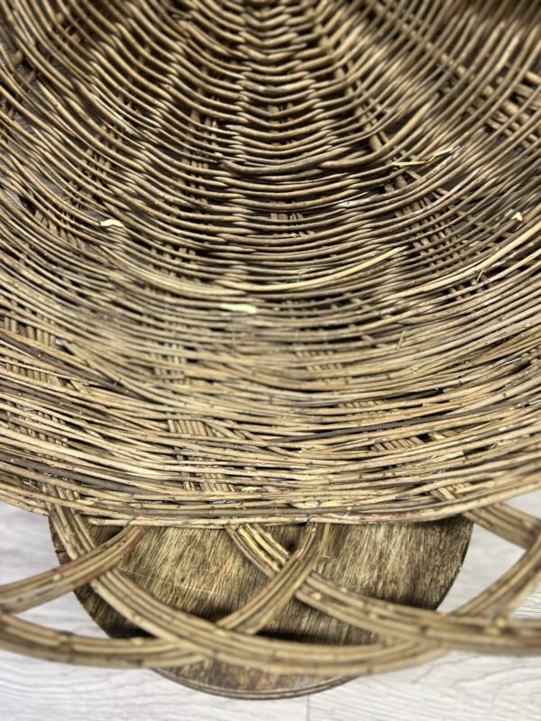 VTG Woven Basket Bowl 19” Handmade Extra Large Boho Farmhouse Cottage Design - Image 4