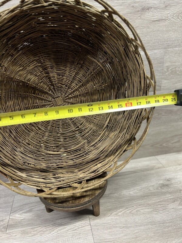 VTG Woven Basket Bowl 19” Handmade Extra Large Boho Farmhouse Cottage Design - Image 5