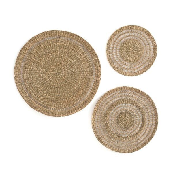 Wall Basket Wicket Galery Wall SetX3 Boho Ethnic Decor Basket Indoor - Outdoor