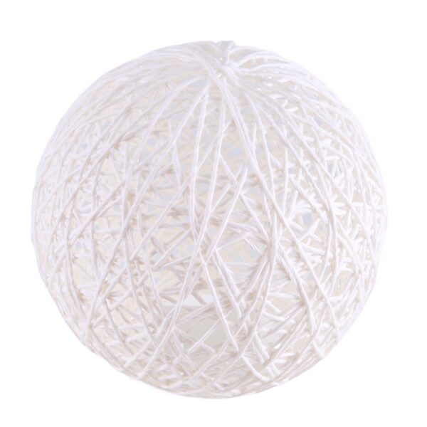 White Bamboo, Rattan And Ball Chandelier Individual Creativity9866