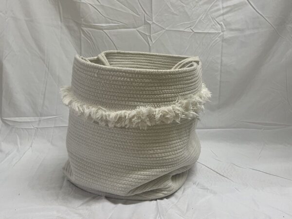 White Boho Basket - Image 2