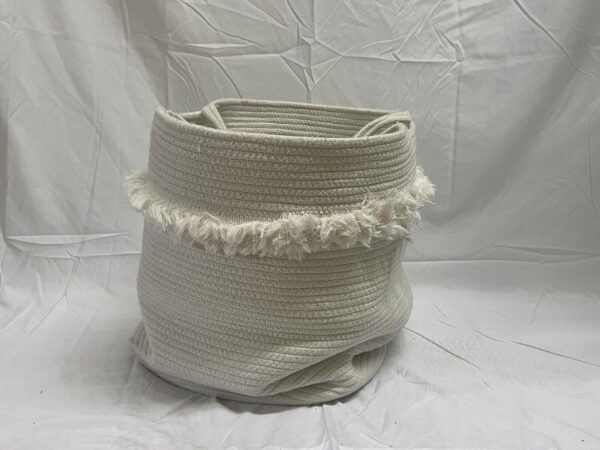 White Boho Basket - Image 3