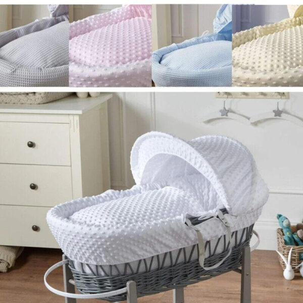 Wicker Baby Moses Basket Including Luxury Mattress