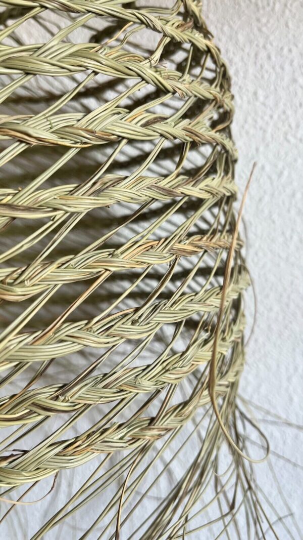 Wicker lampshade - Pendant Light Handcrafted Esparto Lampshade and straw weaving - Image 3