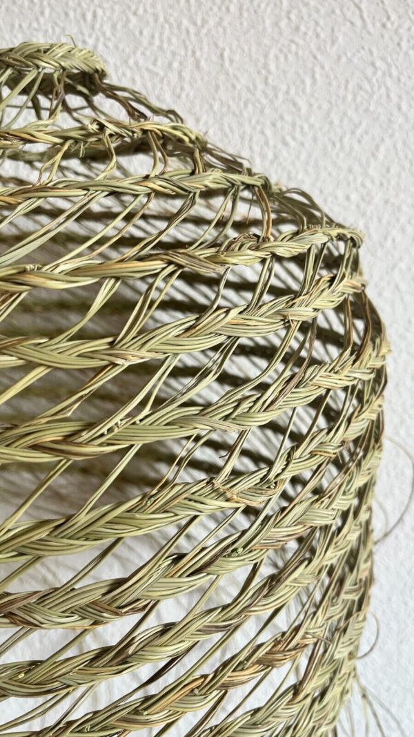 Wicker lampshade - Pendant Light Handcrafted Esparto Lampshade and straw weaving - Image 4