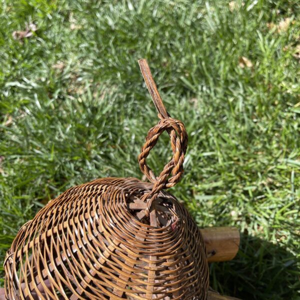 Wicker Pig Piggy Basket Planter Container Cute MCM Boho Decor Plant - Image 6