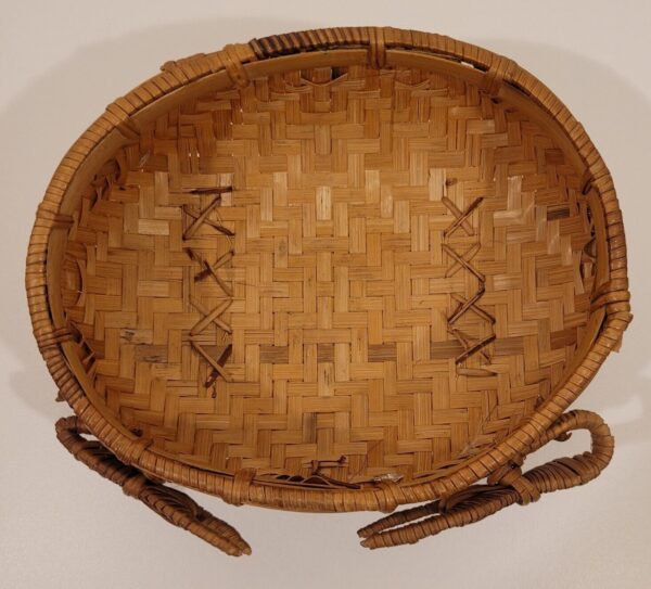 Wicker Rattan Crab Shape Basket Beach, Ocean, Seaside, Coastal Décor Vtg BOHO 7" - Image 2