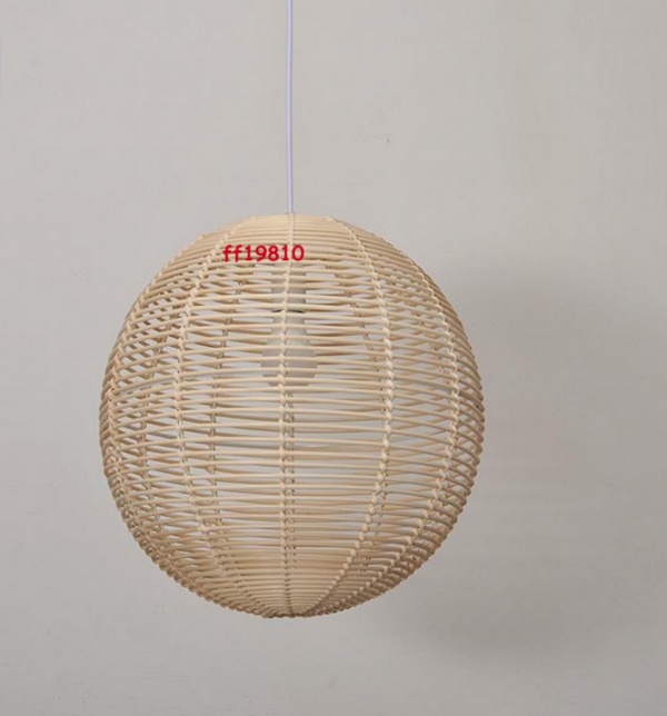 Wicker Rattan Globe Shade Pendant Light Fixture Rustic Hanging Lamp Dining Room - Image 6