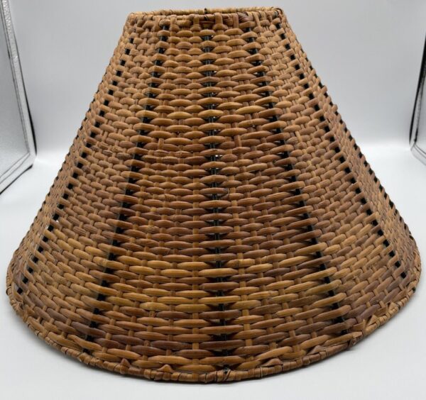 Wicker Rattan Lamp Shades Set 15” Diameter 10” Tall - Image 2