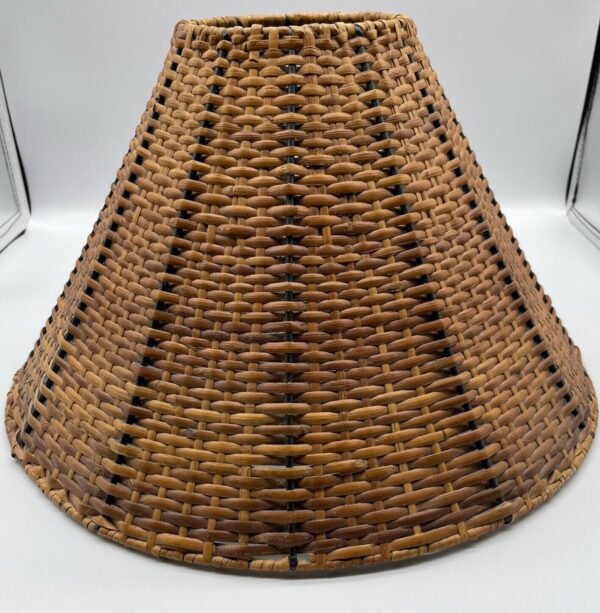 Wicker Rattan Lamp Shades Set 15” Diameter 10” Tall - Image 3