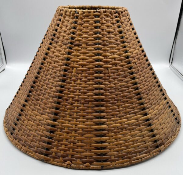 Wicker Rattan Lamp Shades Set 15” Diameter 10” Tall - Image 4