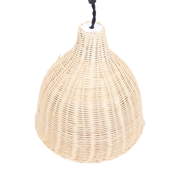 Wicker Rattan Shade Pendant Light Vintage Hanging Ceiling Lamp Minimalist Style - Image 6