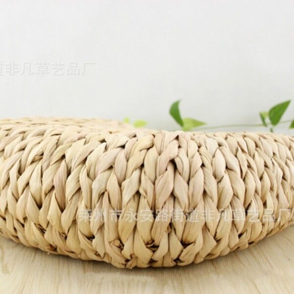 Women Wicker Handbag Bags Totes Beach Straw Woven Lady Outdoor Rattan Basket Bag - Image 4