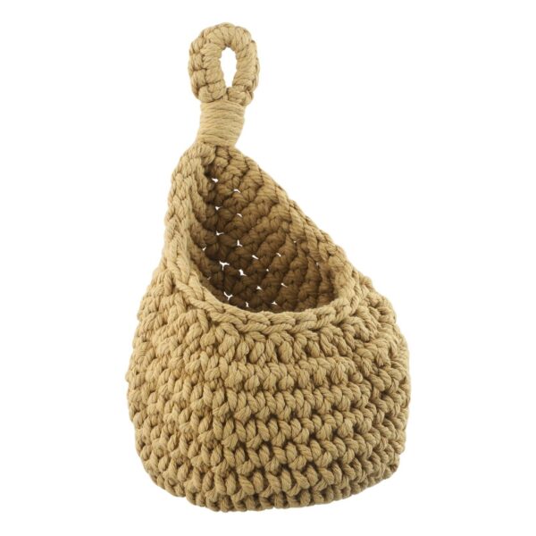 Woven Basket Hanging Storage Home Hanging Wall Jute Vegetable Wall Mount - Image 5