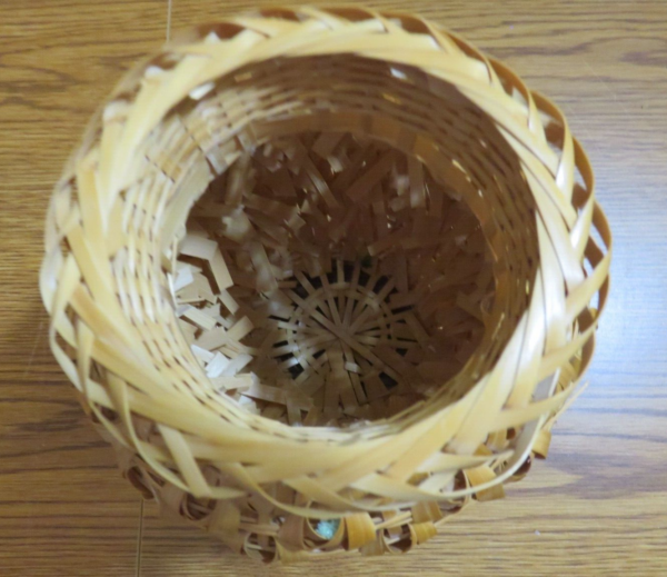 Woven Boho Style Basket Vase or Urn WICKER 8" TALL - Image 3