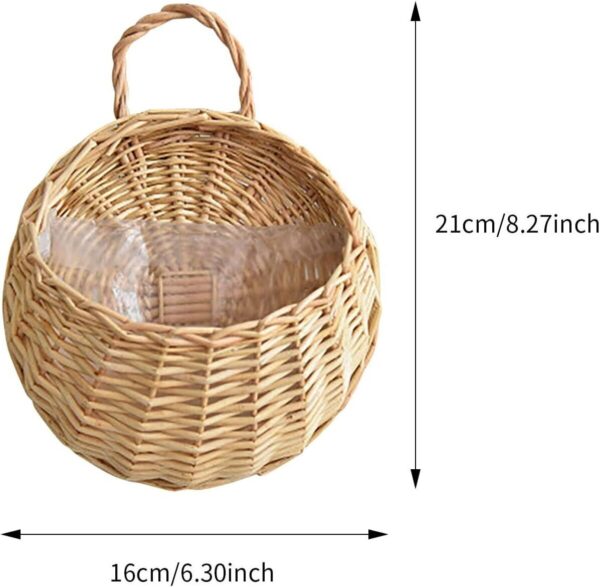 Woven Handmade Wall Basket- Boho Styled Hanging Wall Flower Baskets - Image 2