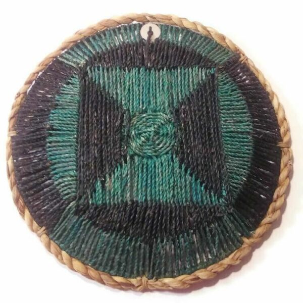 Woven Hanging Wall Décor Round Basket Boho Artistic Straw Dinning Placemat VTG - Image 2