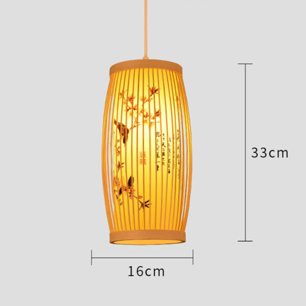 Woven Pendant Light Chinese Japanese Style Retro Rattan Lampshade Pendant Ch New - Image 6