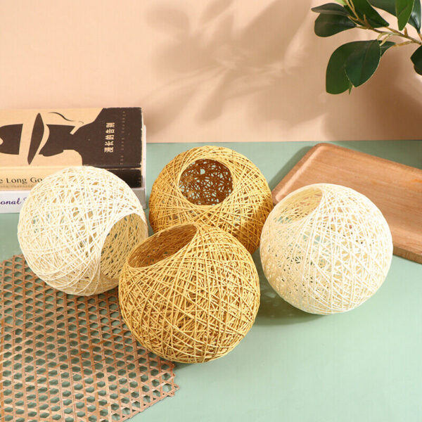 Woven Pendant Light Shade Lamp Cover Chandelier Lamp Shade for Hotel Dining R:bo