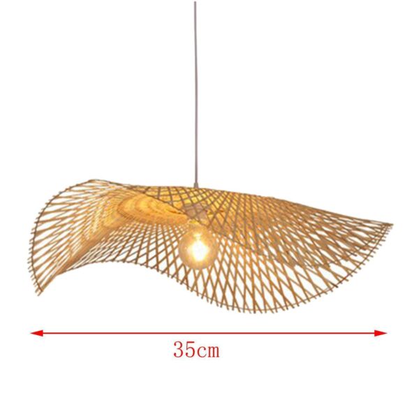 Woven Pendant Wicker Rattan Light Chandelier Lamp for Dining Room Restaurant - Image 4