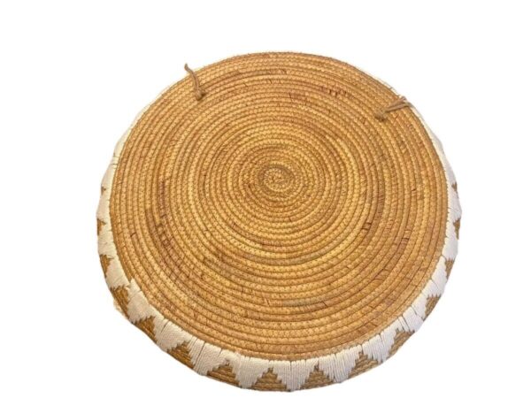 Woven Seagrass Rattan Wall Basket Boho 23" Wall Decor Basket - Image 2