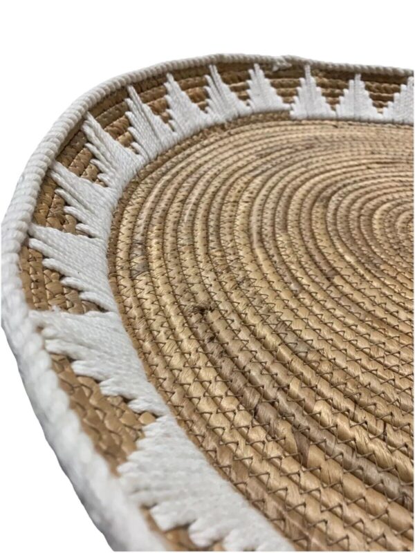 Woven Seagrass Rattan Wall Basket Boho 23" Wall Decor Basket - Image 3