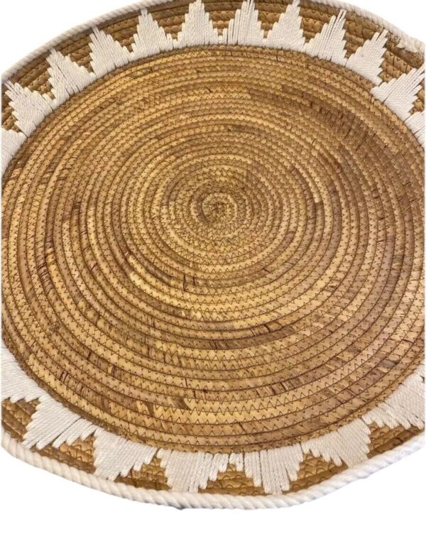 Woven Seagrass Rattan Wall Basket Boho 23" Wall Decor Basket - Image 5