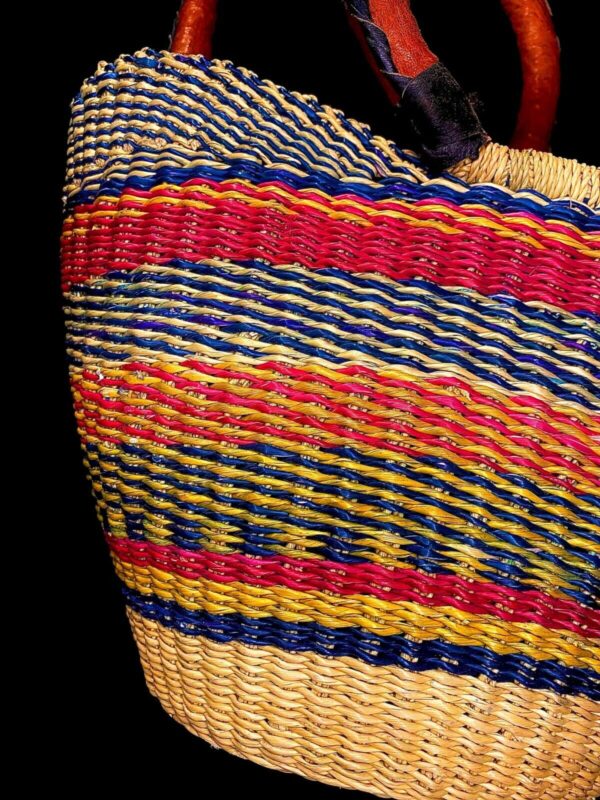 Woven Sisal bag, Market basket, African basket, Woven bag handmade fabric 2035 - Image 5