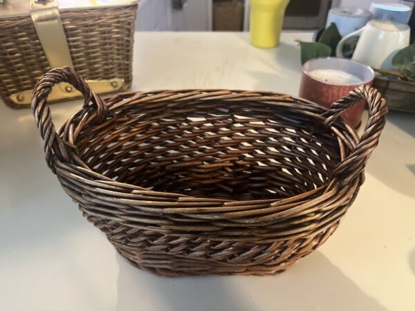 Woven Wicker Basket No Flaws - Image 2