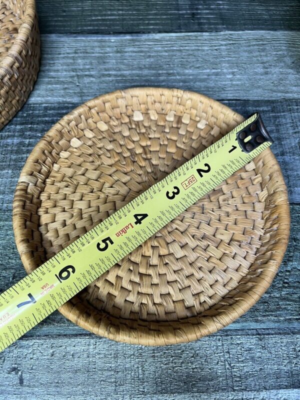 Woven Wicker Nesting Baskets Boho Country Cottage Lot Of 4 Wall Decor - Image 4