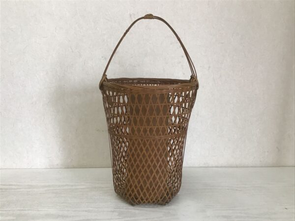 Y1303 Bamboo Woven Basket decor interior Japanese antique ikebana kabin - Image 2