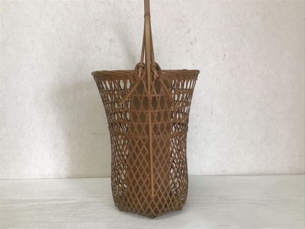 Y1303 Bamboo Woven Basket decor interior Japanese antique ikebana kabin - Image 3