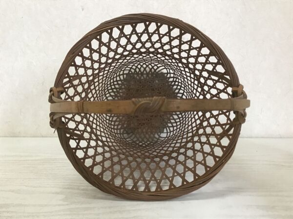 Y1303 Bamboo Woven Basket decor interior Japanese antique ikebana kabin - Image 5