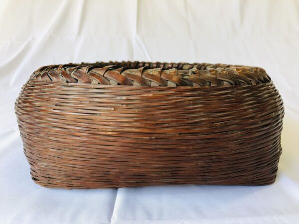 Y4381 Bamboo Woven Basket Charcoal container Japan antique tea ceremony utensils - Image 2