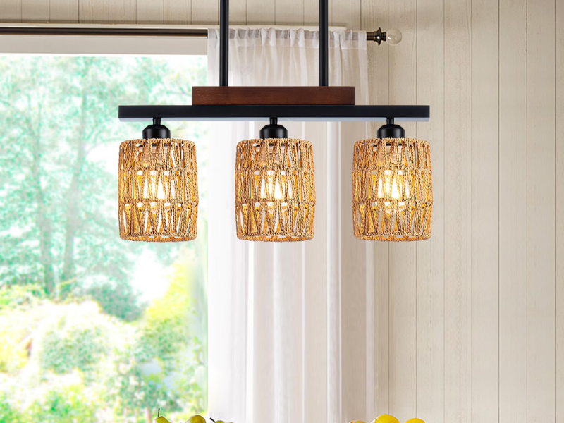 Linear Rattan Pendant