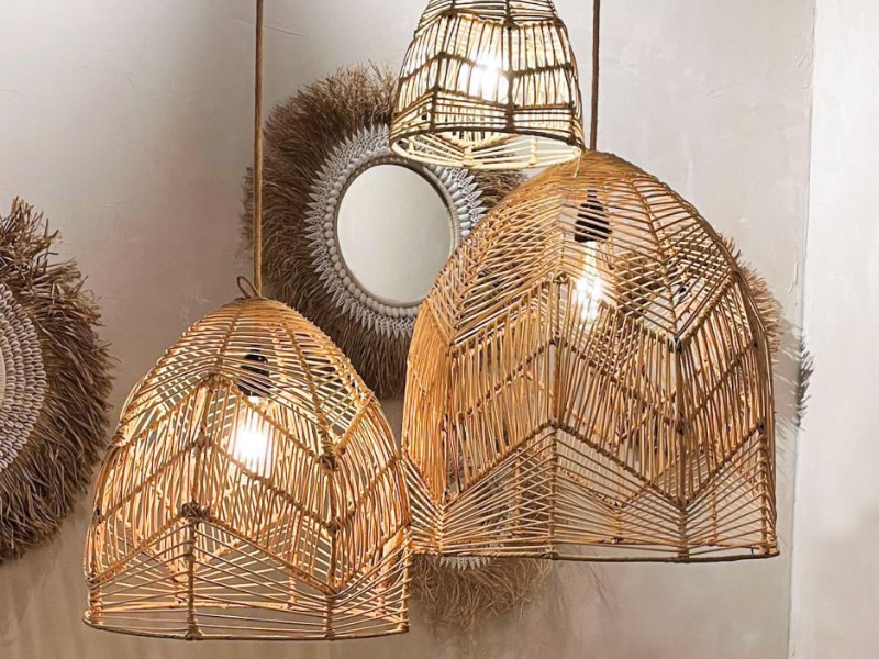 Bohemian-Inspired Rattan Pendant