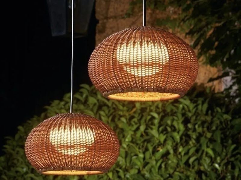 Rattan Pendant Light for Porch