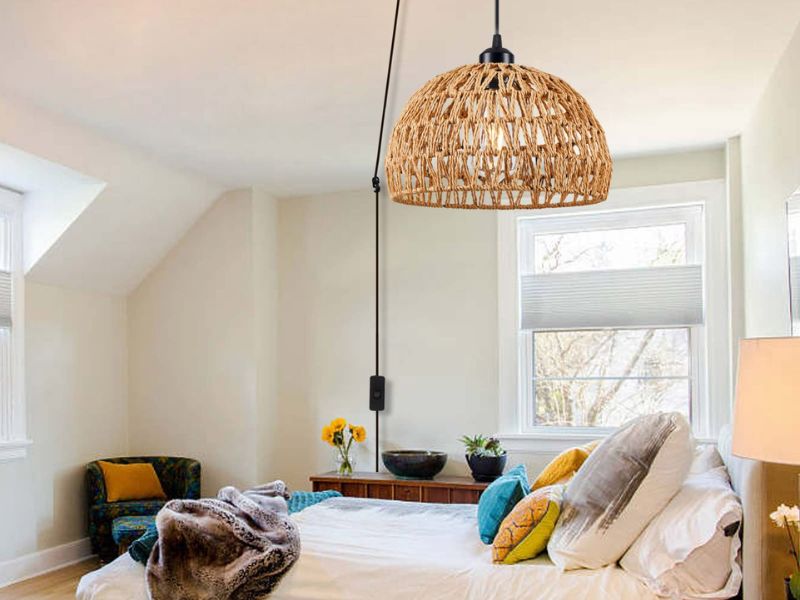 Bedroom Rattan Pendant Lights